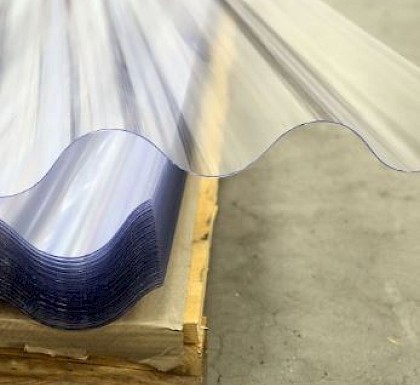 Golfplaat Transparant Polycarbonaat 3050x1100 werkend 1060 golf 177/51