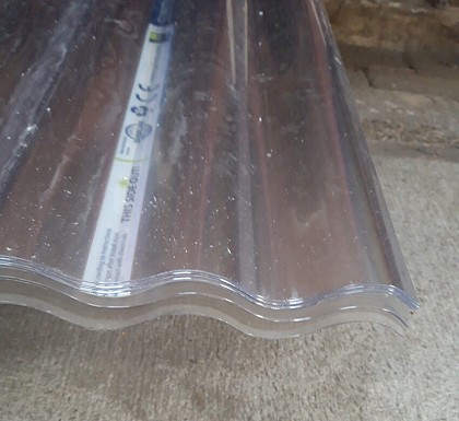 Golfplaat Transparant Polycarbonaat 2140x1265 werkend 1220 golf 76/18