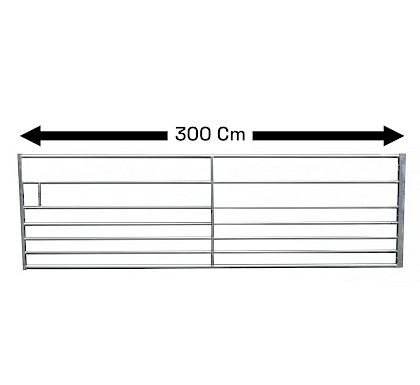 Landhek 300cm incl. 1 set hang en sluitwerk. Excl duimen