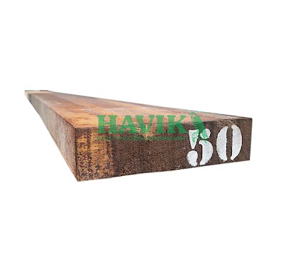 Hardhout ruig 50x200x5000mm