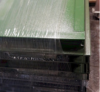 Stalen Loopdeur "Univer" 60 minuten brandwerend  Chroom-groen Ral 6020E