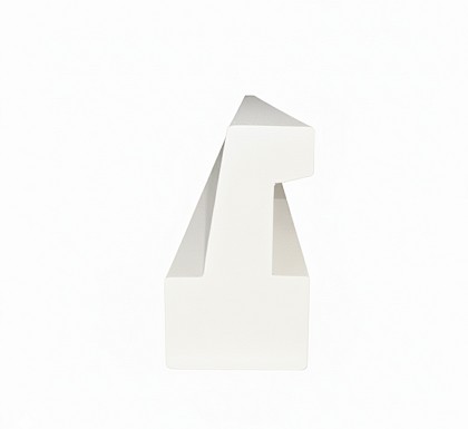 Kozijnhout C-profiel – 590 cm  – Wit gegrond